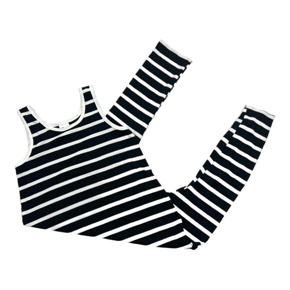 Rad Revolution Black Striped Tank Romper - Picture 1 of 7